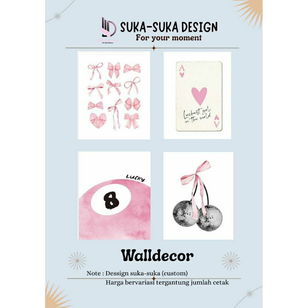 Walldecor (wallpaper dinding) Foto dinding aesthetic custom