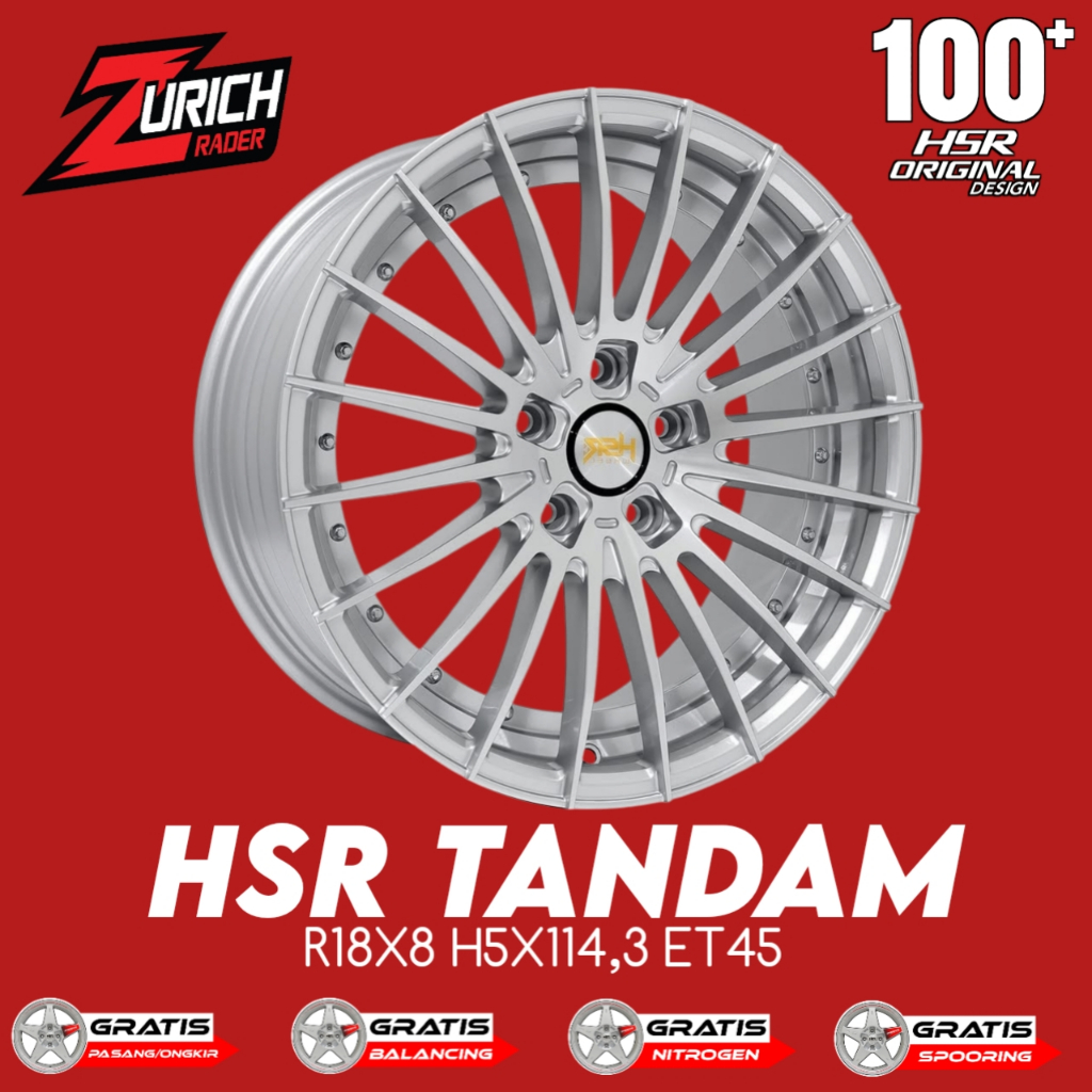 Velg Mobil Racing Ring 18 Hsr Wheel Tandam R18 Pelek Xtaril Stream Zenix Alphard Camry Biante