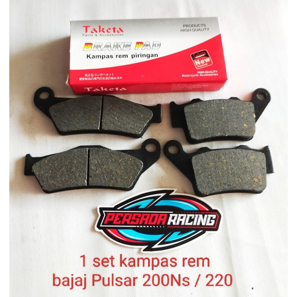 Kampas Rem Dispad depan + belakang set Bajaj Pulsar 180 /220/200 NS/KTM Duke RC TAKETA