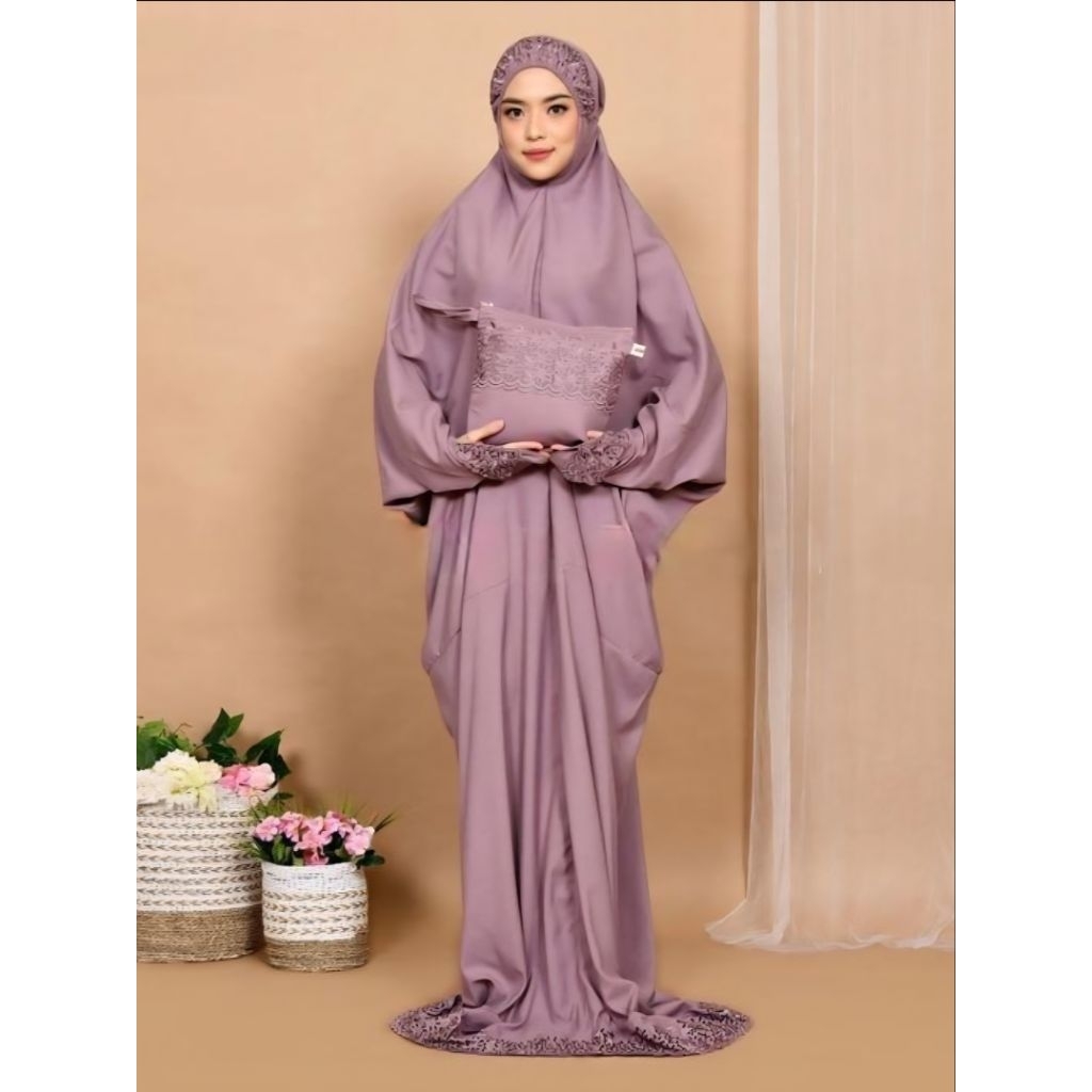 Mukena TERUSAN Khadijah Bordir Katun Mikro