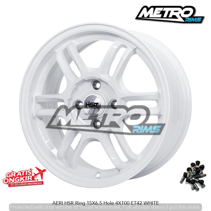 VLEG PELEK AERI HSR R15X65 H4X100 ET42COCOK BUAT MOBIL CALYA,VIOS,MOBILIO-METRO RIMS DEPOK