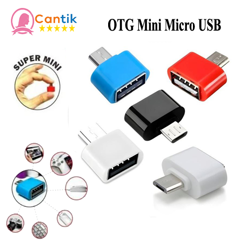 OTG Mini Micro USB Converter Adapter untuk Flashdisk Keyboard Mouse HP Android
