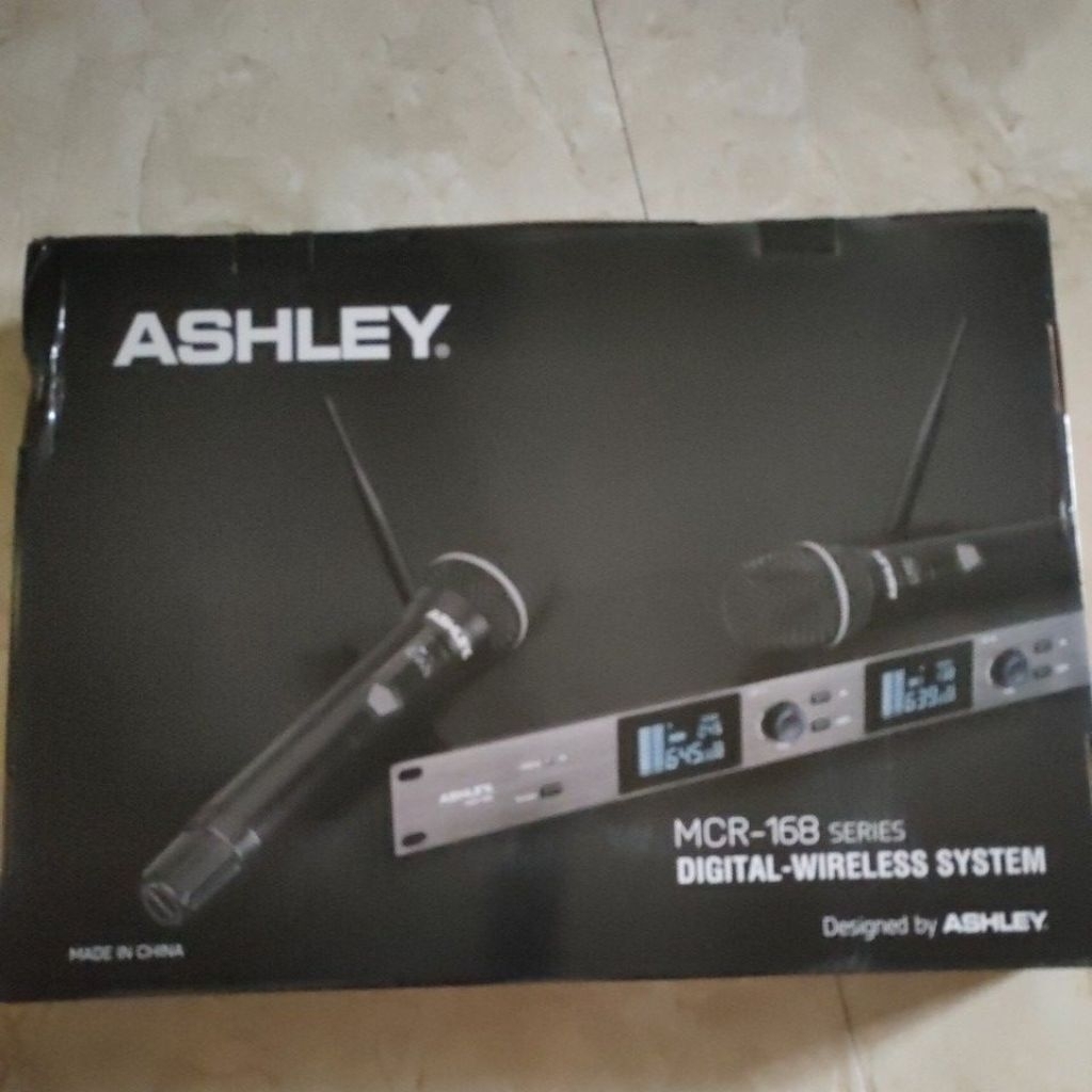 Mic Vocal WIRELESS Ashley MCR 168 handle ORIGINAL terbaik
