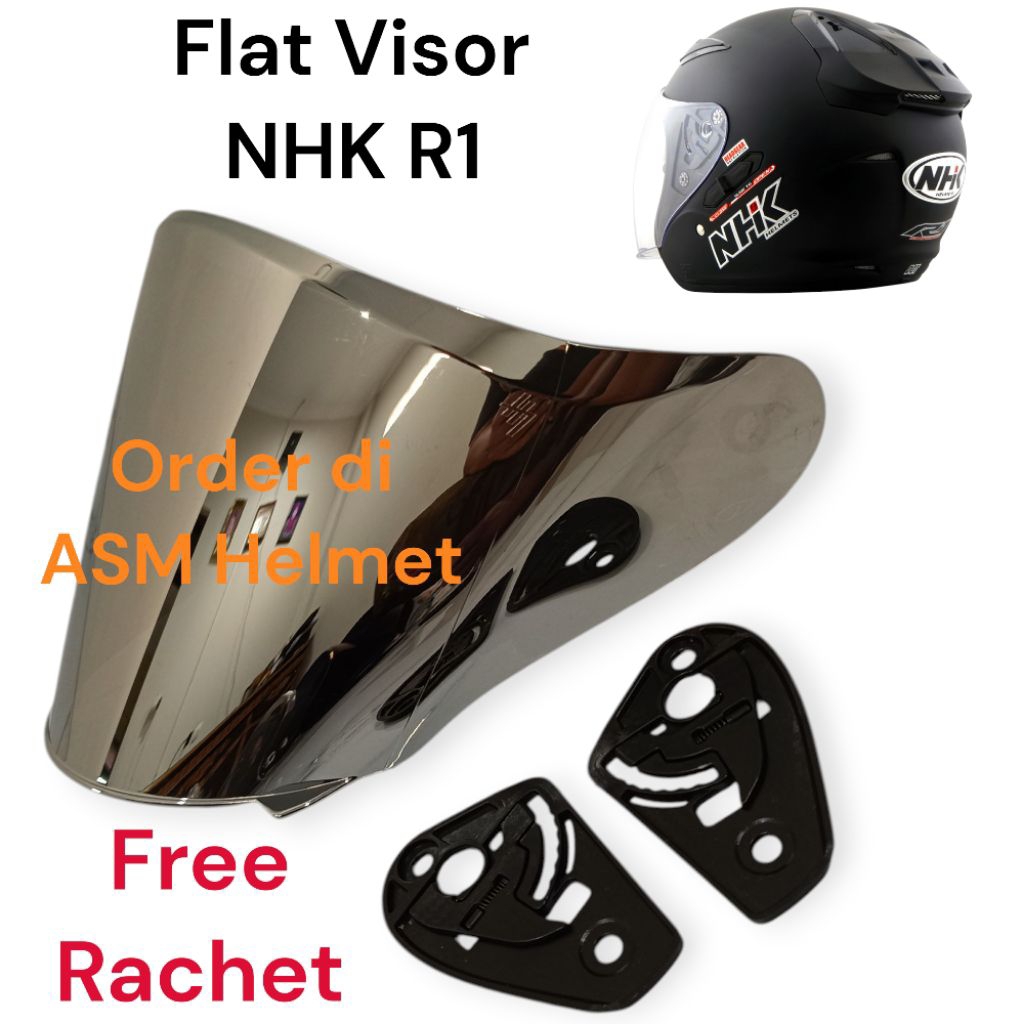 Kaca Flat Visor NHK R1 Kaca Helm Visor NHK R1 Free Rachet
