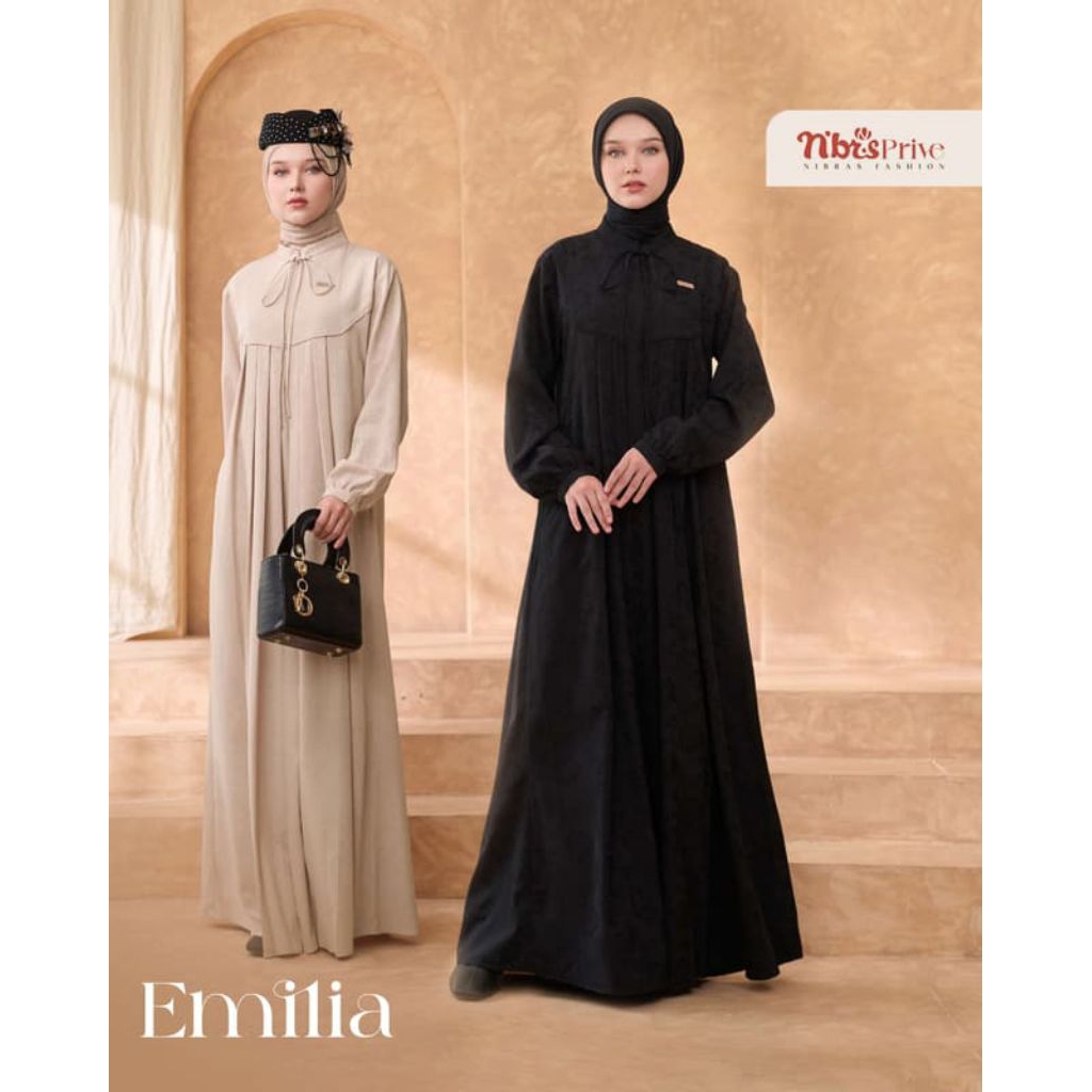 Baju Gamis Dewasa Nibras Emilia Gamis Hitam
