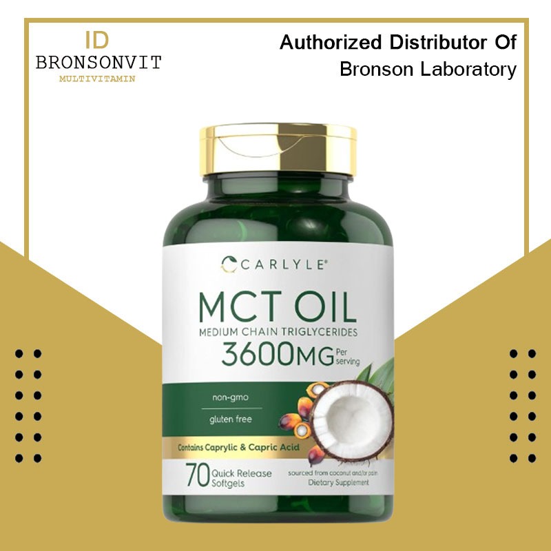 Carlyle MCT Oil 3600 mg - 70 Softgels - Non-GMO, Gluten Free
