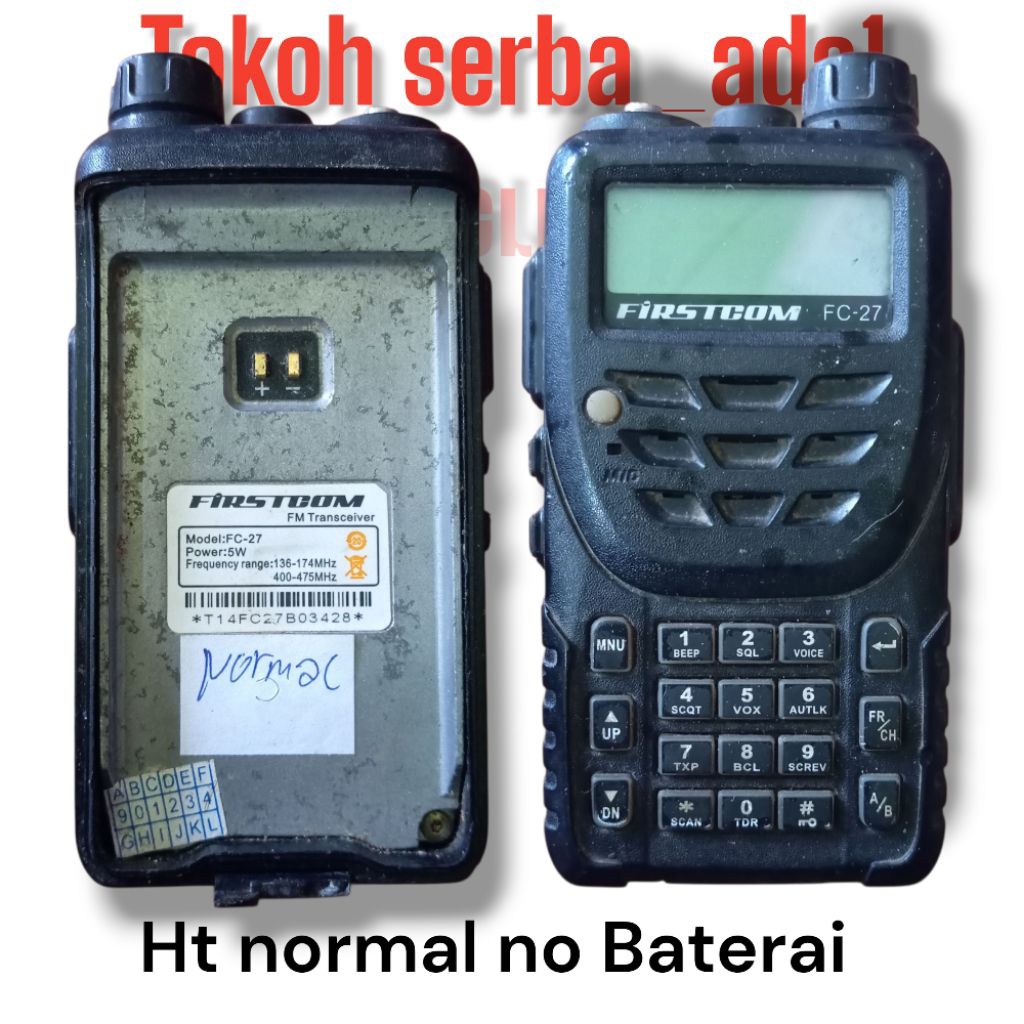HT Firstcom FC-27 / Dolton DN-701 / Teno TN-211 Normal no Baterai