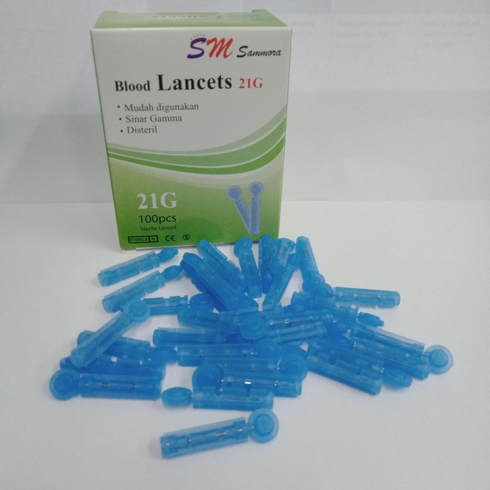Jarum Bekam Sammora isi 100 - BLOOD LANCET SAMMORA 21G - Jarum Bekam Samora Korea