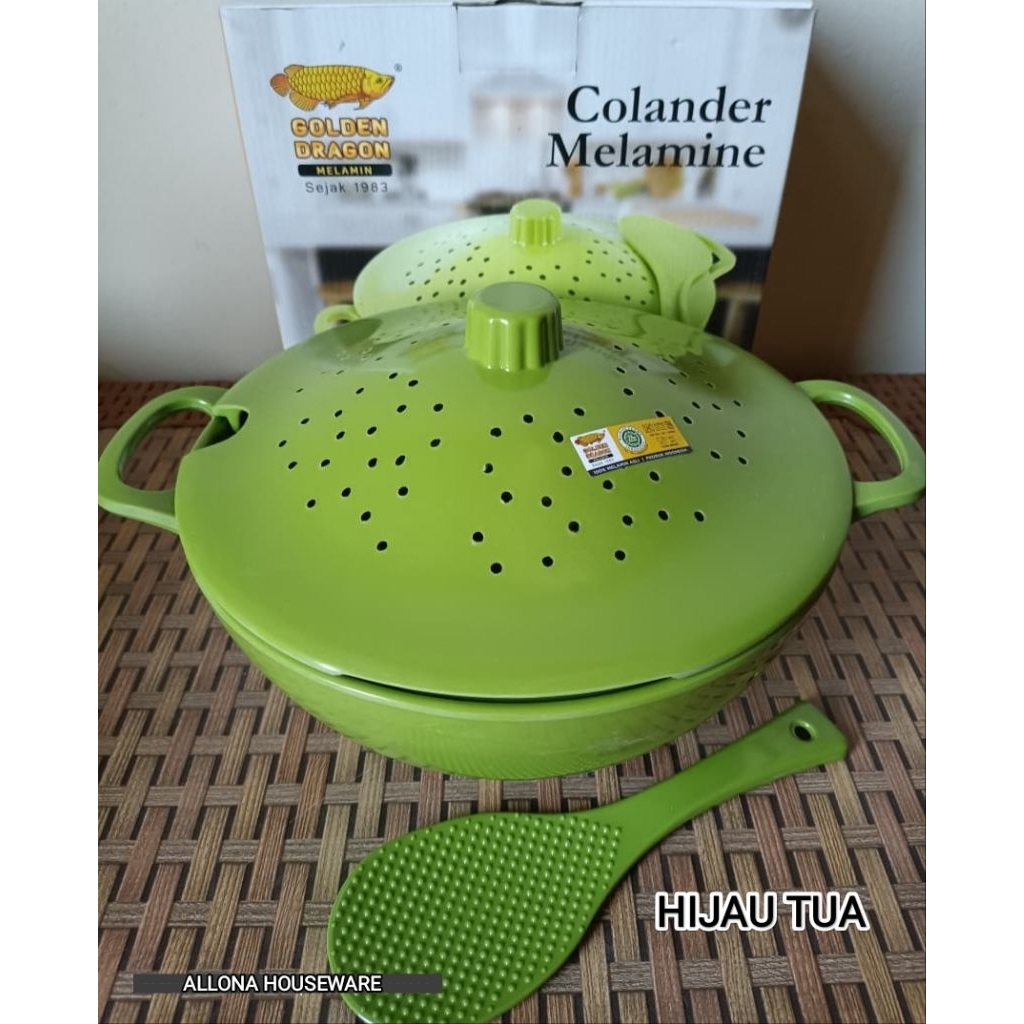 COLANDER / WADAH NASI MELAMIN GOLDEN DRAGON