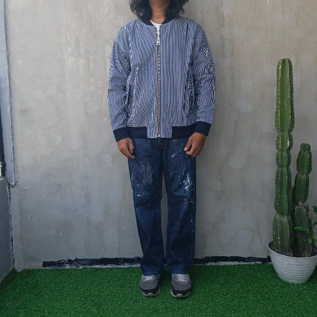 JACKET JEANS DENIM GU 33 SS STRIPE