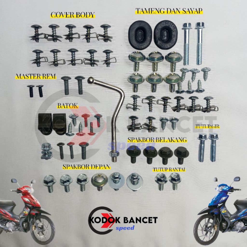 baut full set Shogun rr // baut body Shogun rr lengkap