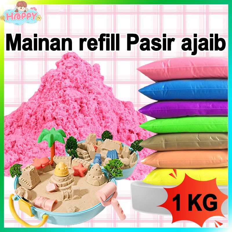 Malaikat heppy Mainan refill Pasir ajaib diy pasiran Mainan magic sand Pasir Ajaib Refill Anak 1kg