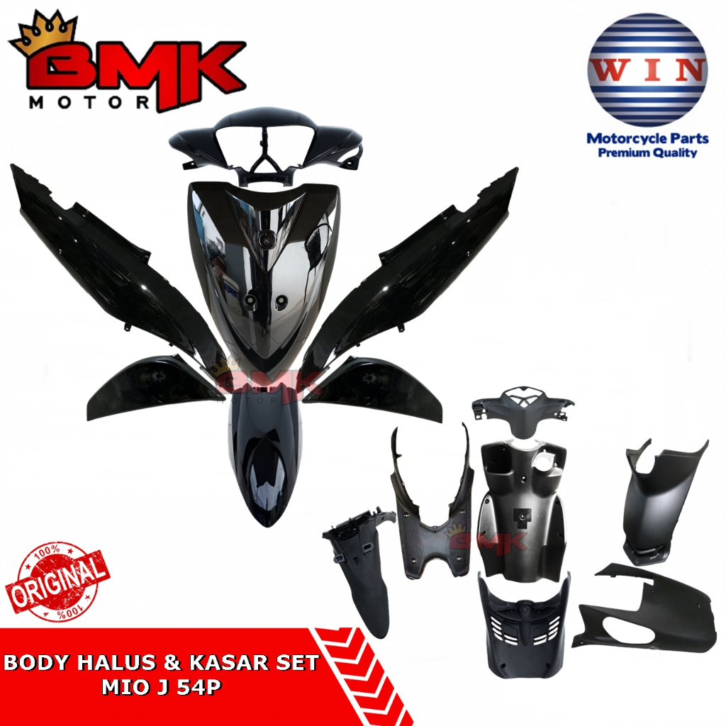 Win Full Set Body Bodi Halus Dan Kasar Mio J 54P 2012 2013 2014 2015 Hitam Putih Merah Maroon