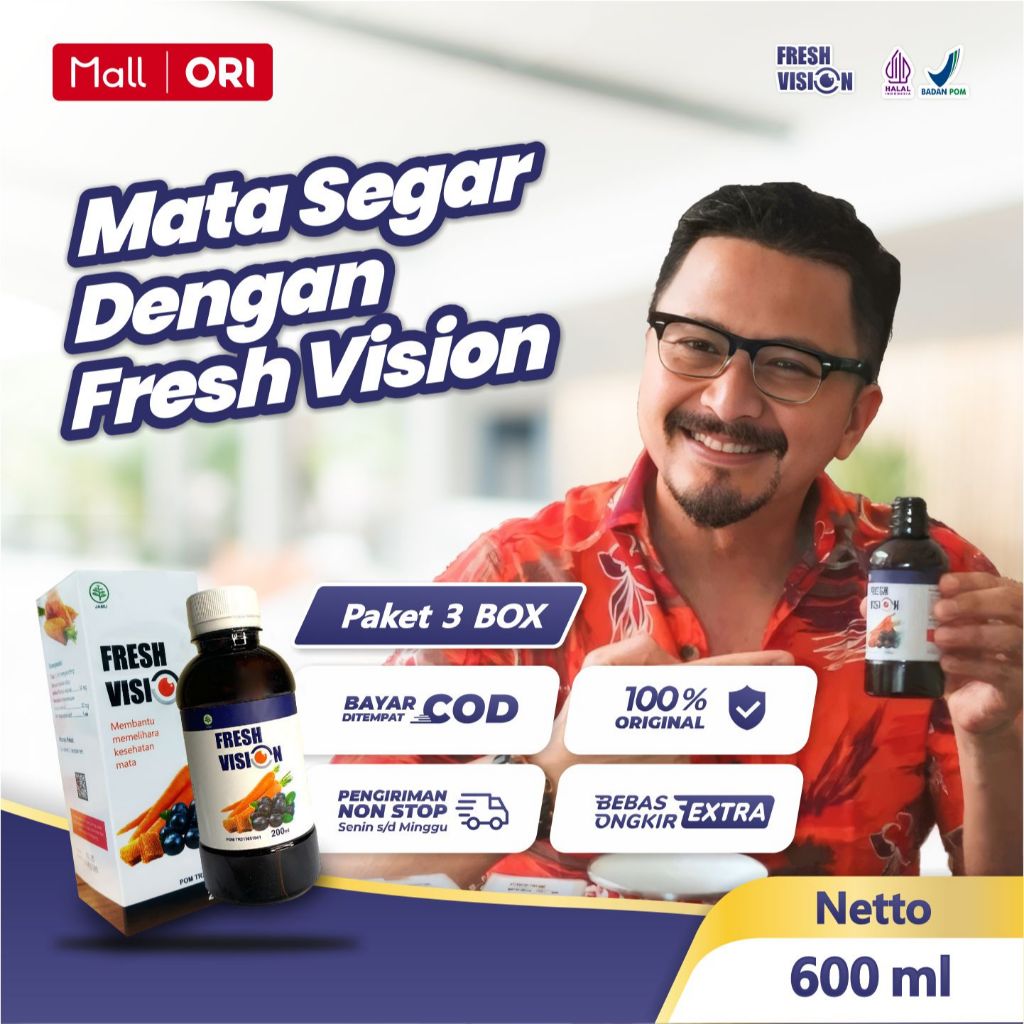 Fresh Vision Vitamin Mata Merah Minus Katarak || Fresh Vision Vitamin Mata Herbal BPOM TR213651941