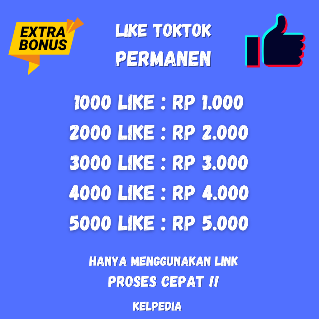 Like / Suka Tik - Tok/ View / Penonton Tik - Tok PERMANEN PROSES CEPAT