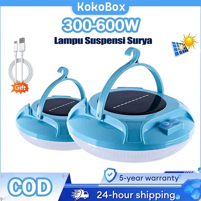 Lampu Emergency UFO Lampu Darurat Tenaga Surya Lampu Gantung 600W Cocok untuk Outdoor, Camping Lampu