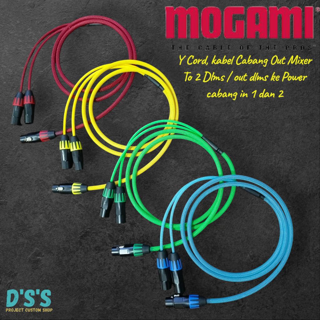 Kabel Y cord Mogami Out Mixer ke DLMS / Out Mixer ke Power