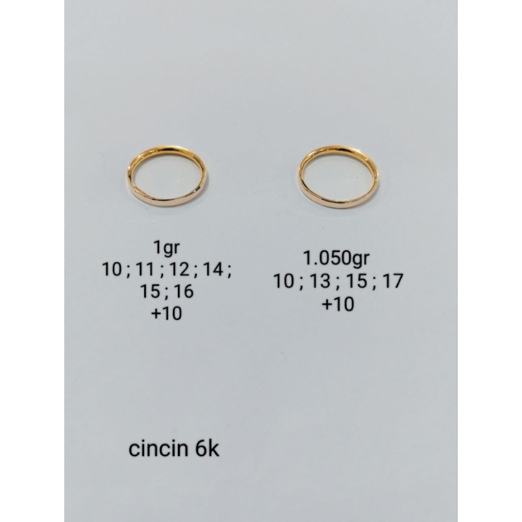 cincin emas 6 karat