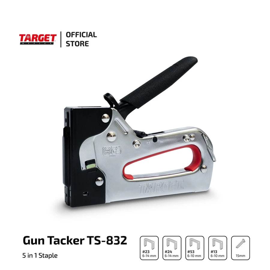 Stapler Gun Tacker TARGET TS-832 5 in 1 Staples/ Staples Tembak