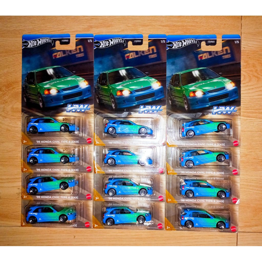 Hotwheels honda civic ek9 falken