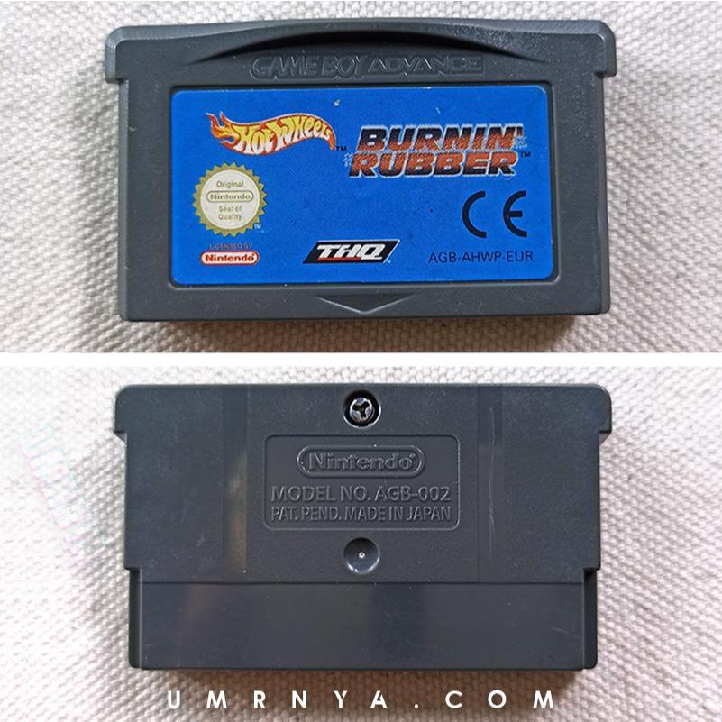 Hot Wheels Burnin Rubber Gameboy Advance GBA SP Micro DS Game boy Cartridge Wheel