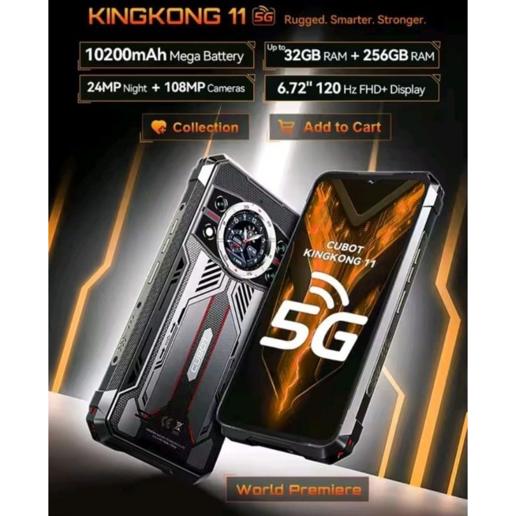 CUBOT KINGKONG 11, 5G RUGGED OUTDOOR PHONE, RAM 16GB.
