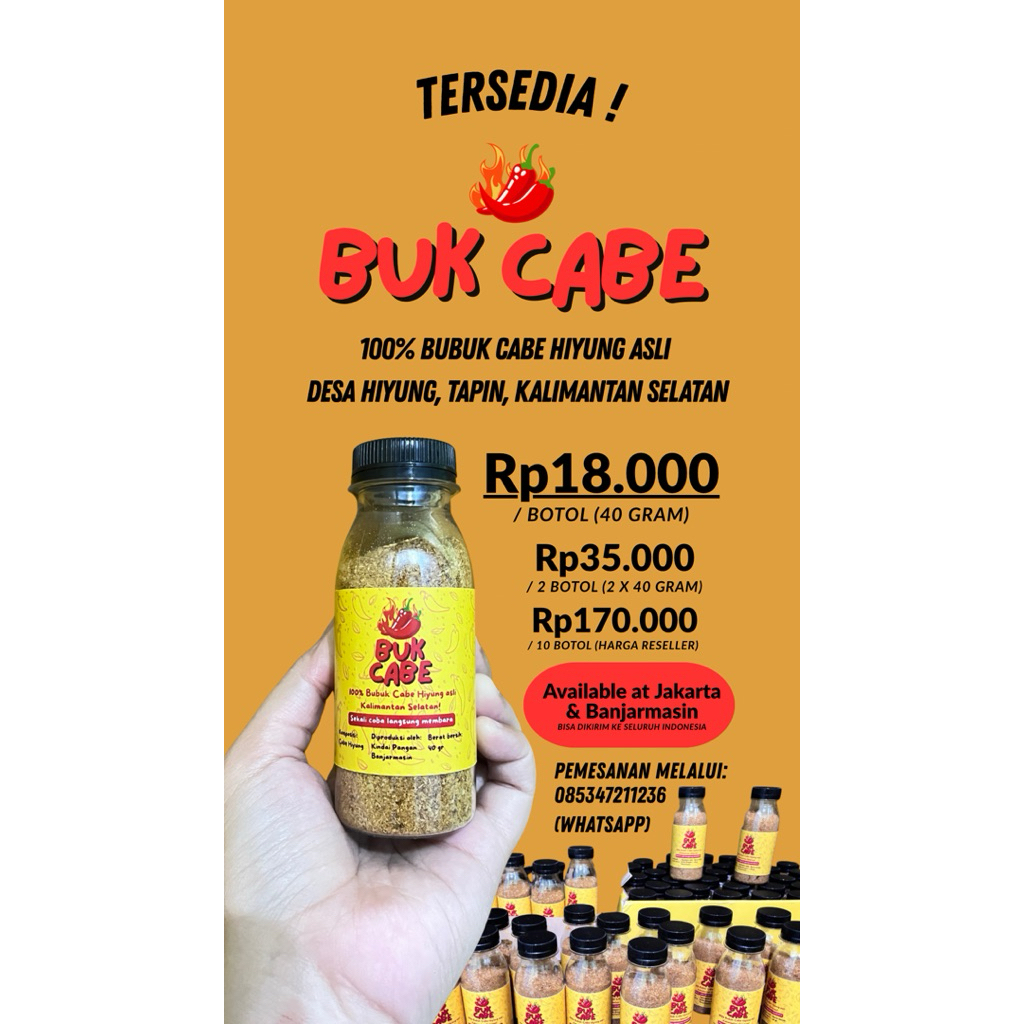 BUK CABE Bubuk Cabe Hiyung 100% Asli