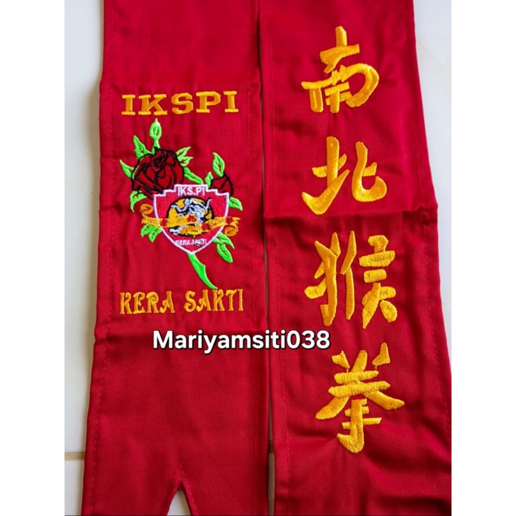 Sabuk ikspi merah drill  mawar sabuk merah iks Sabuk drill merah iks sabuk beladiri ikspi