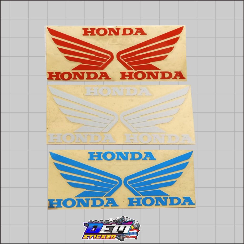 Stiker cuting logo honda sayap khusus motor honda stiker cuting