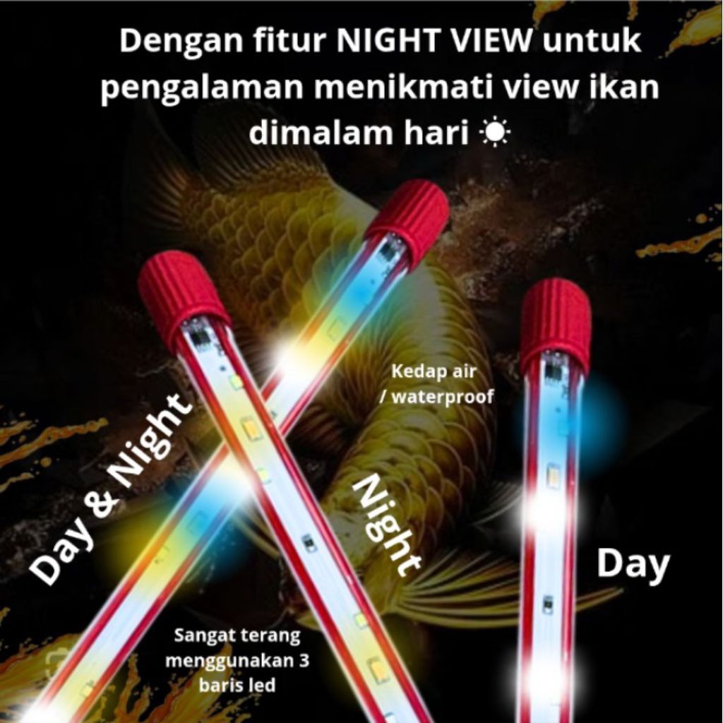 LAMPU Sakkai Pro T4 3LED T 400 LED Aquarium Tanning