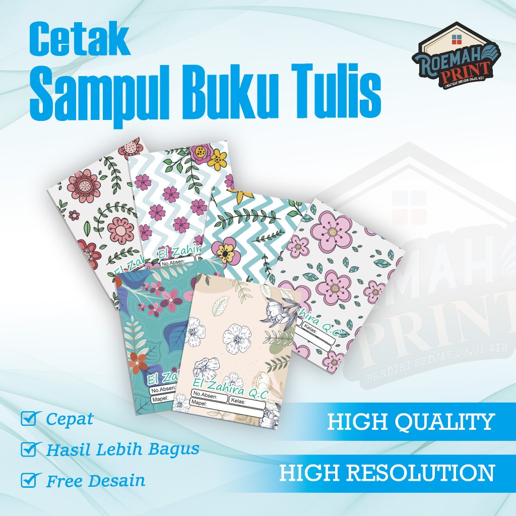 Sampul Buku Tulis | Print Sampul Buku Aesthetic