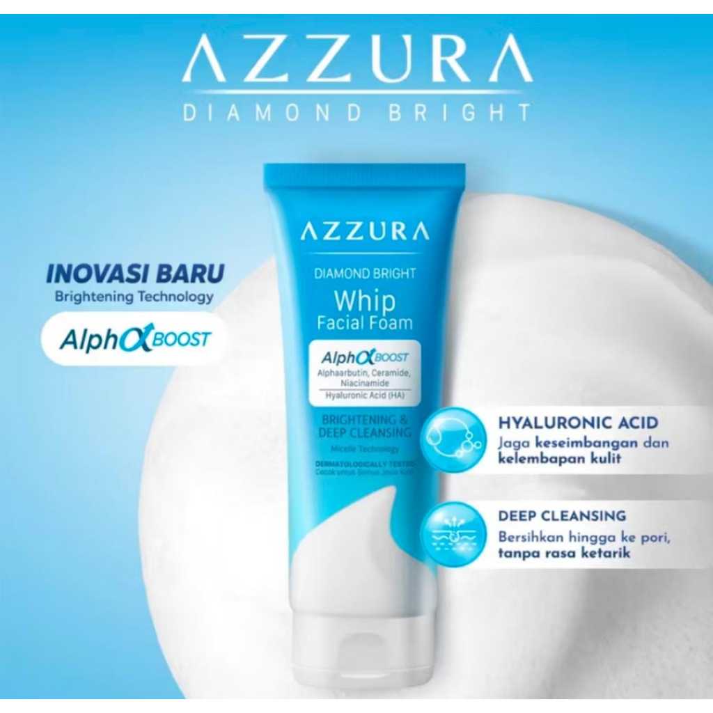 [WHIP FF 100gr] Azzura Diamond Bright Whip Facial Foam | DC