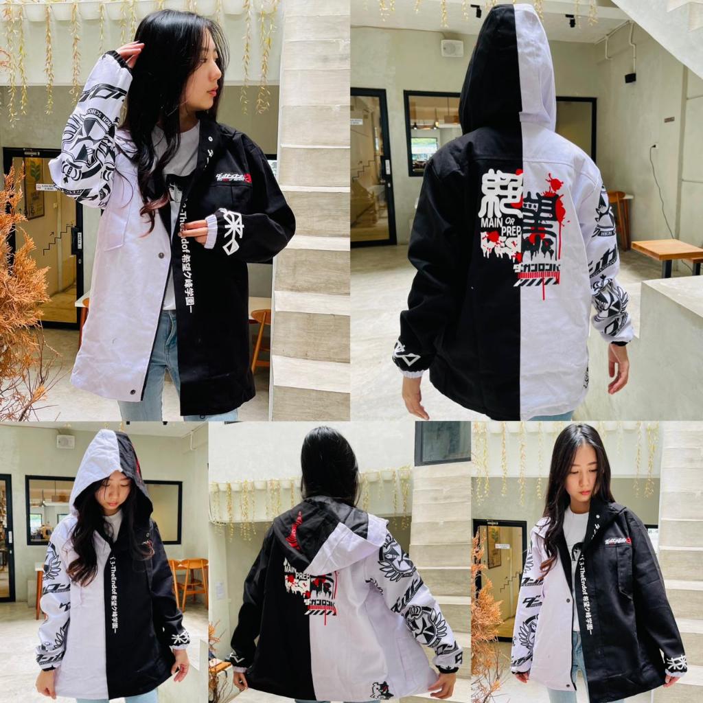 Jaket Parka Monokuma Ultimate - Jaket Parka Monokuma Danganronpa Ultimate Style | Hoodie Anime Jepan