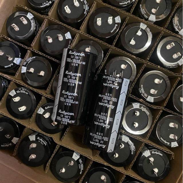 ELCO 10000UF 100V RUBYCON BIASA HITAM KAPASITOR