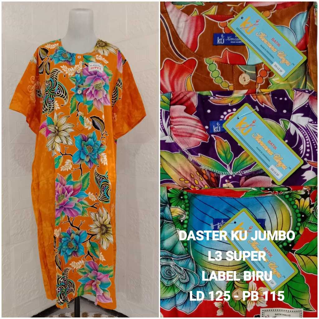 Daster Size Jumbo Super Kencana Ungu Label Biru | Daster Busui Jumbo | Daster Kencana Ungu Super Jum