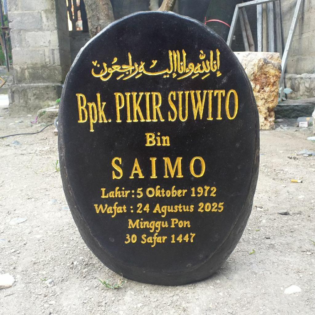 nisan makam batu alam/nisan malam batu kali