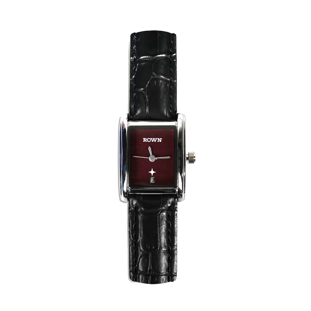 Rown Division Storage Analog Watches - Rowndvsn Jam Analog Luminique Burgundy