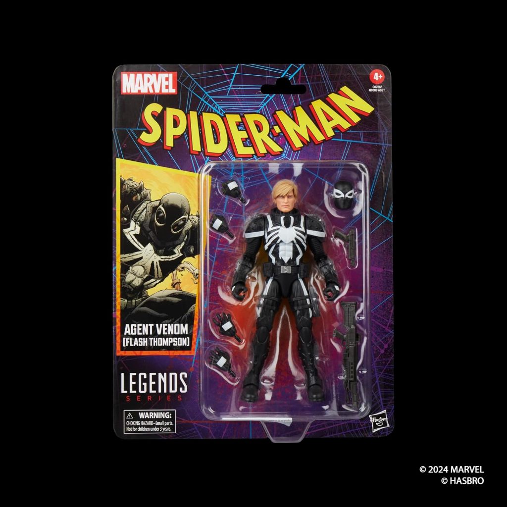 STOK TERBATAS MARVEL LEGENDS SERIES AGENT VENOM (FLASH THOMPSON), RETRO COMICS COLLECTIBLE 6-INCH