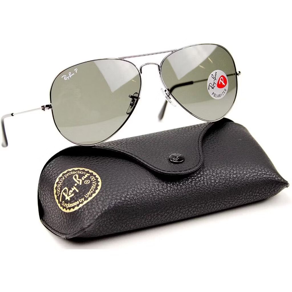 Kacamata Rayban Aviator Large Metal RB3025 003/58 Silver Polarized Original