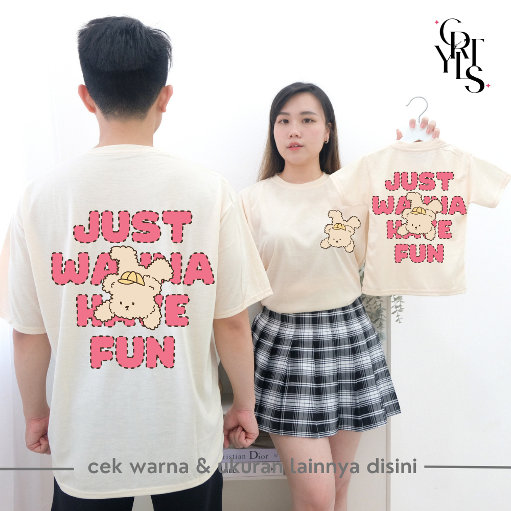 Carotyles Baju Atasan Kaos BEAR DANCE Couple Keluarga Family Wanita Anak Perempuan Laki Laki