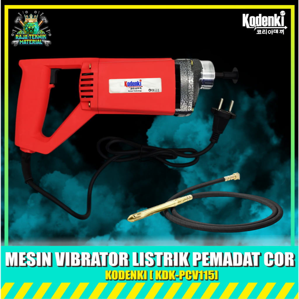 KODENKI KDK-PCV115 Getar Listrik Pemadat Cor Semen Beton Tembok / Mesin Pemadat Cor Semen + Selang