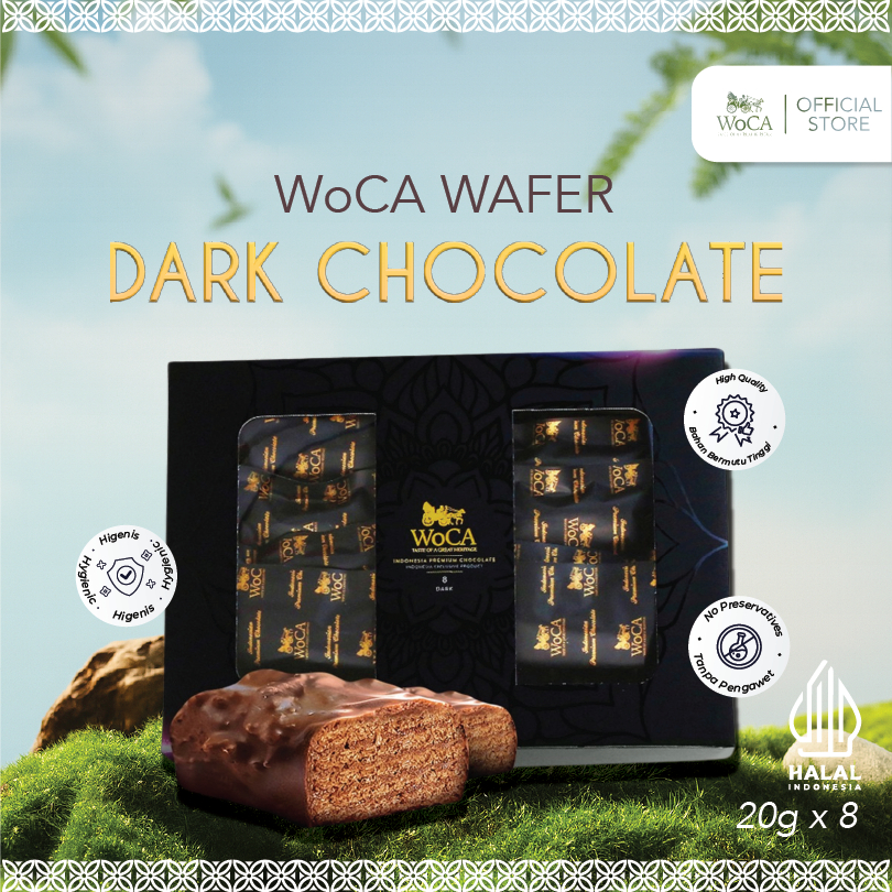 WoCA Wafer Coklat Premium Dark Chocolate