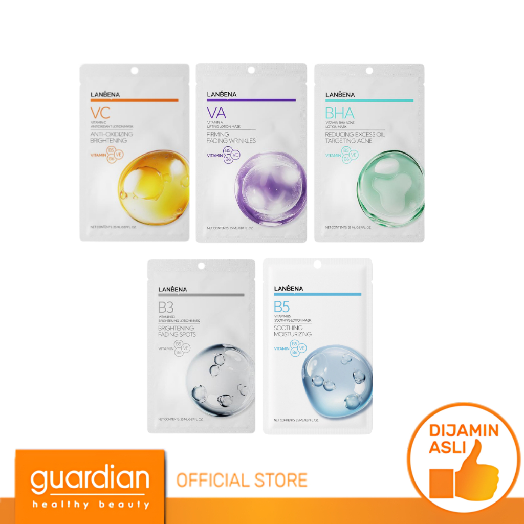 Lanbena Whitening Lotion Facial Mask Emulsion Masker 25ml