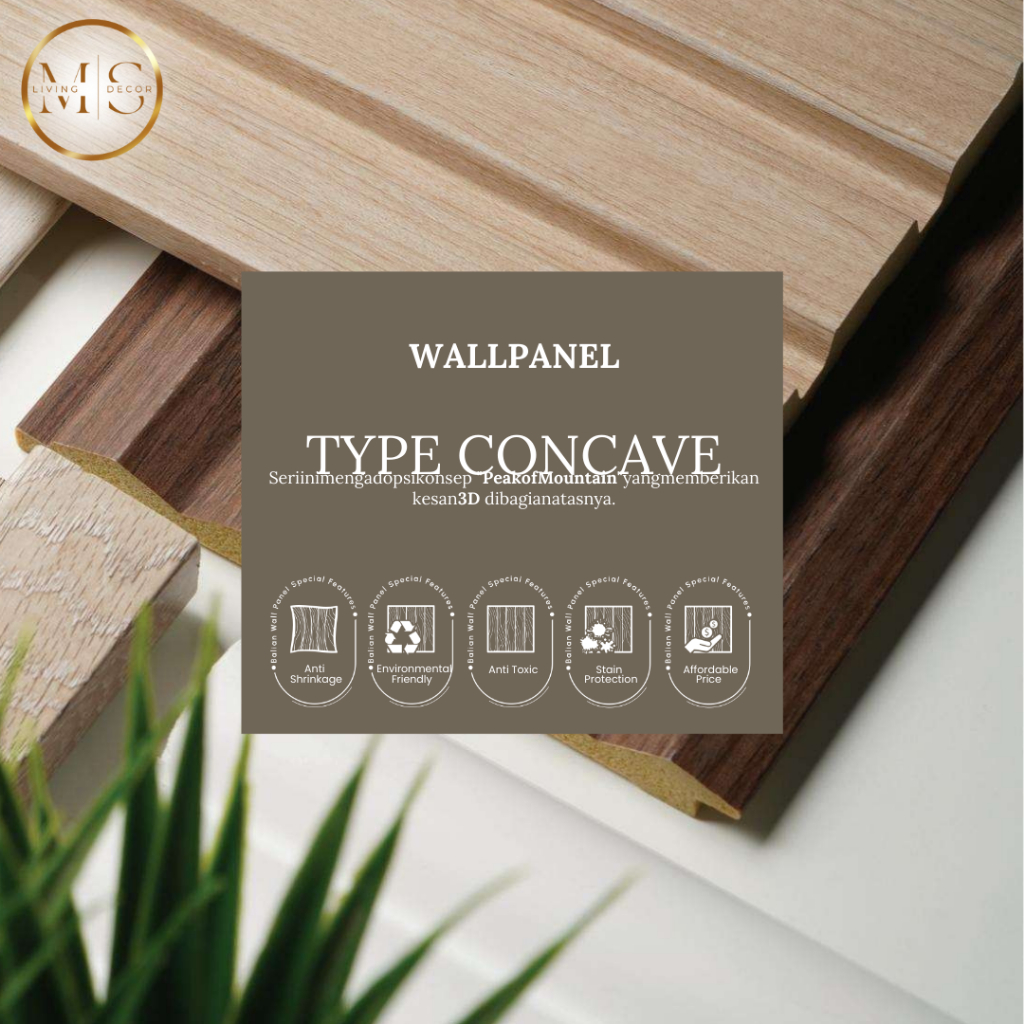 BALIAN Wall Panel Concave Series | WPC Wall Panel Balian Panjang 290cm