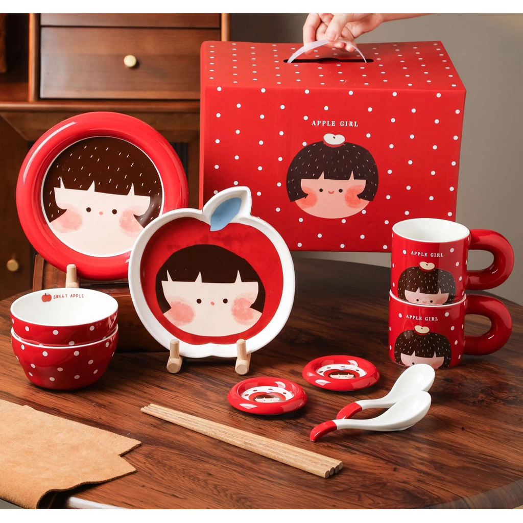 Apple Ceramic set alat makan keramik