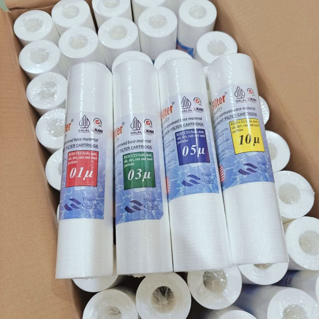 1 DUS FILTER AIR SEDIMEN CATRIDGE SPUN BUSA NANO NANOFILTER KOLON DEWATER 10 INCH 01030510 MIKRON