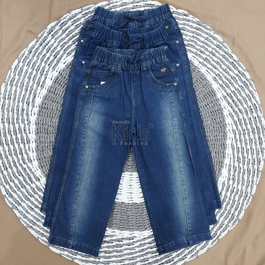 Ria Jaya Kids Celana Panjang Jeans Anak Laki-Laki | Model Skena Bordir FLICKERS Terbaru