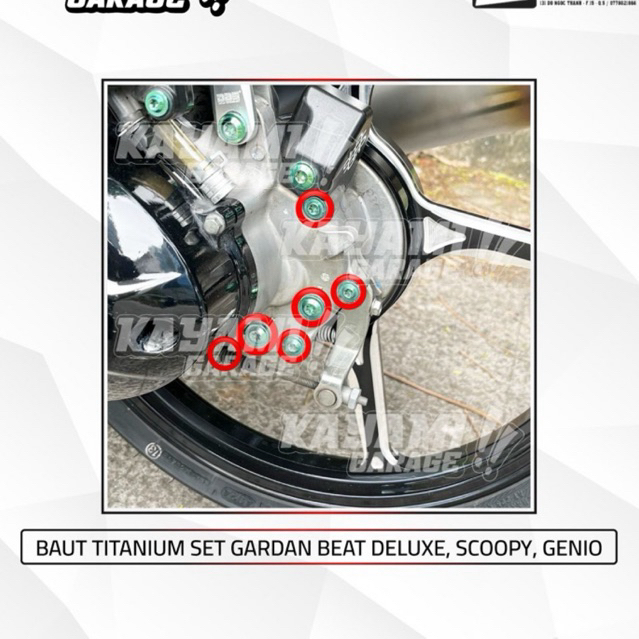 Baut Titanium set gardan beat deluxe.genio.scopy