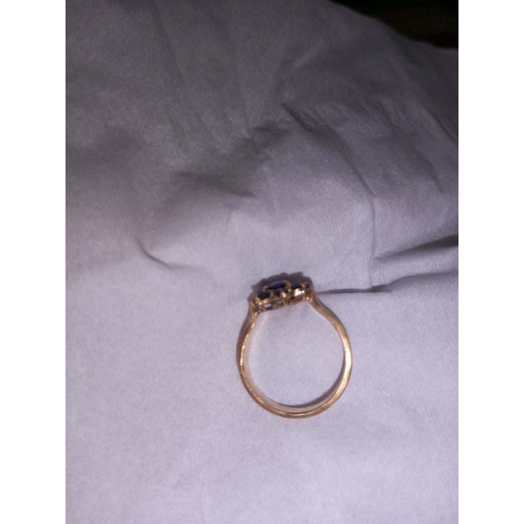 cincin perak batu blue safir