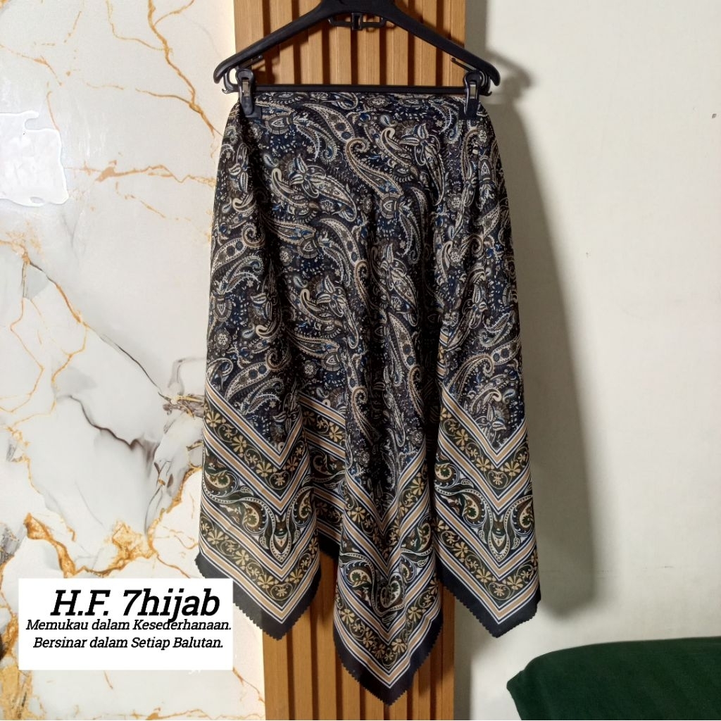hijab etnic/hijab segi empat motif turki/hijab segi empat jumbo 130*130